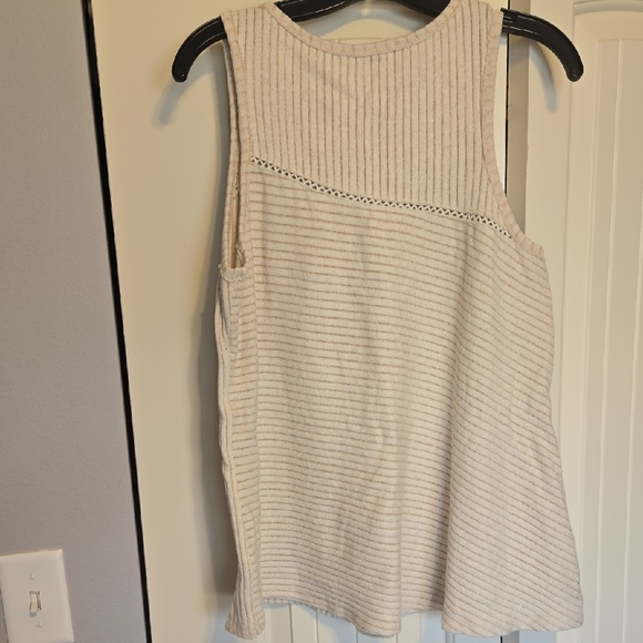 Doe & Rae Cream Ribbed Tank Top - Picture 4 of 4